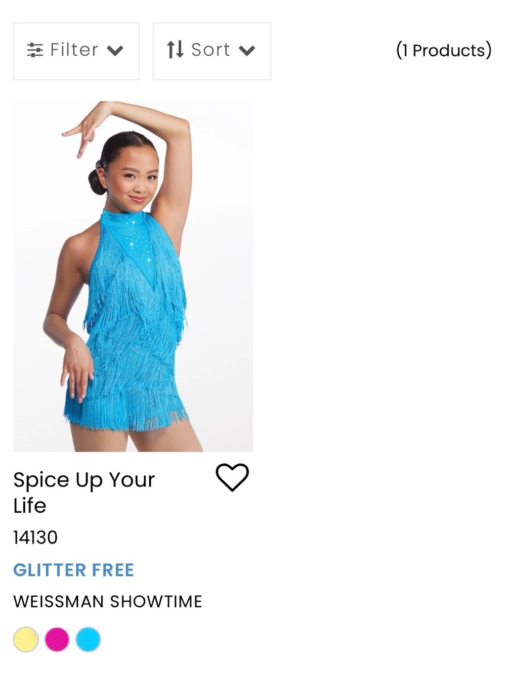Weissman Bright Blue Fringe Halter Dance Dress